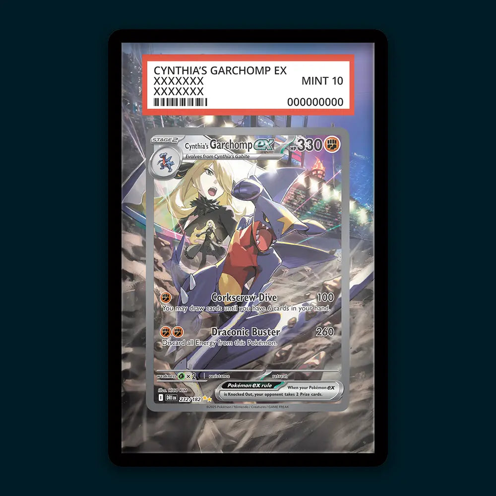 Cynthia's Garchomp EX - PSA Graded Display