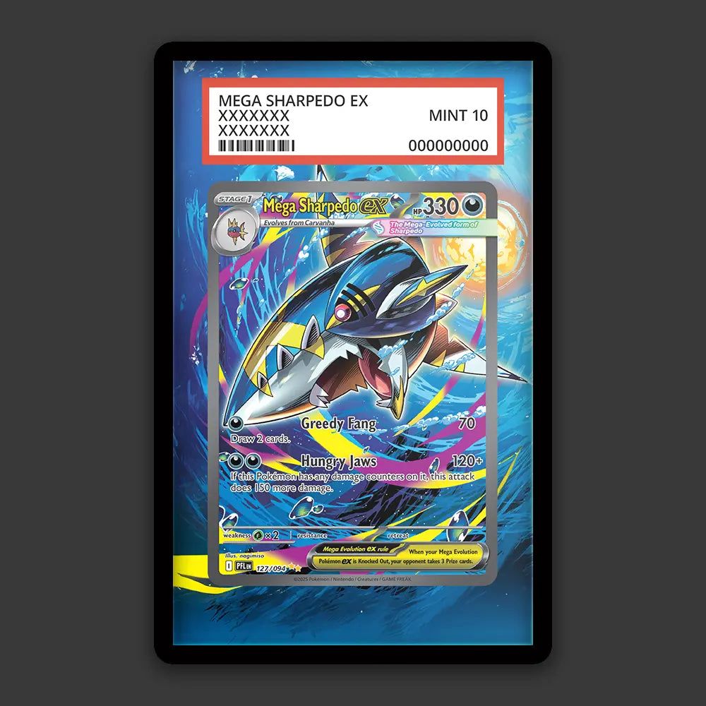 Mega Sharpedo EX - PSA Graded Display
