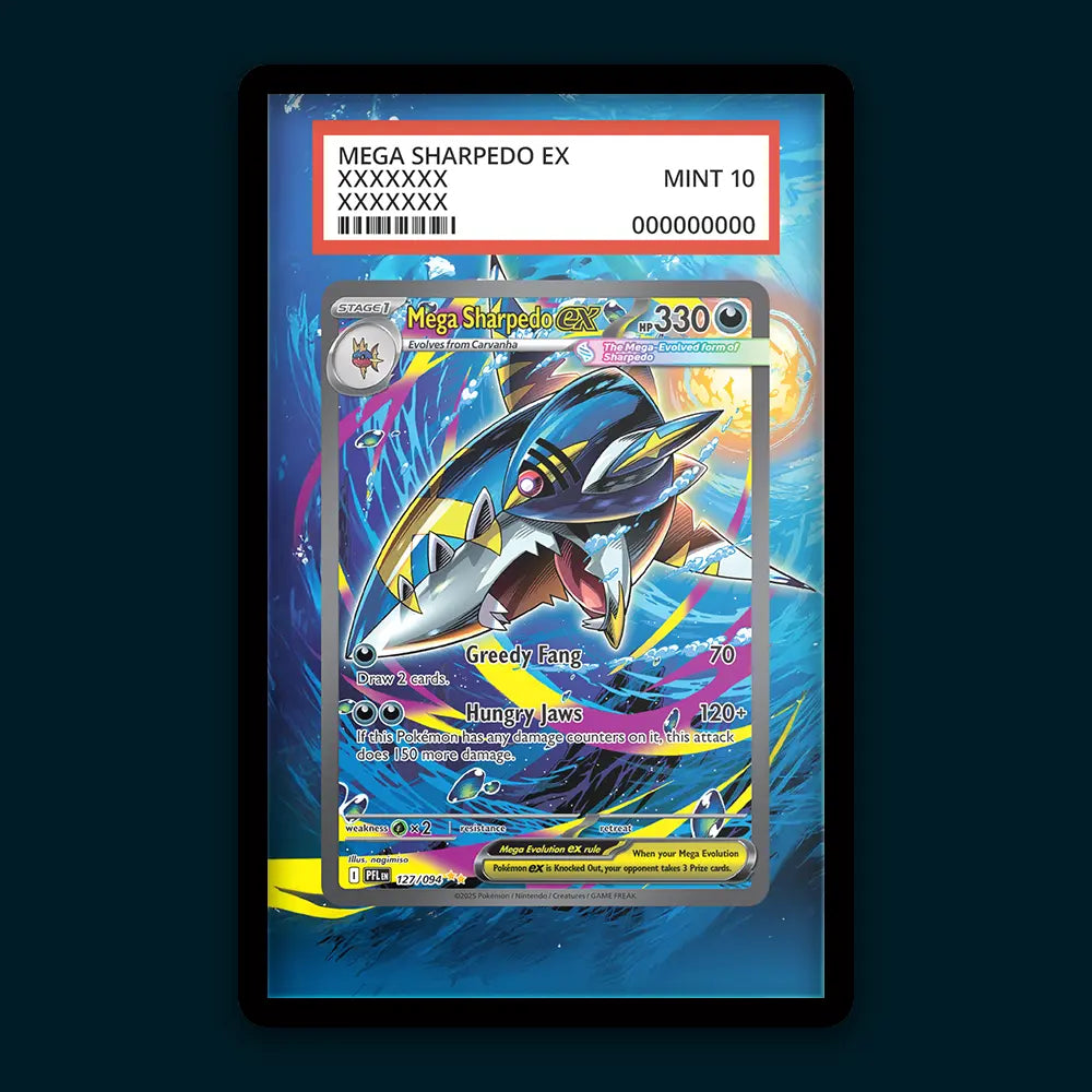 Mega Sharpedo EX - PSA Graded Display