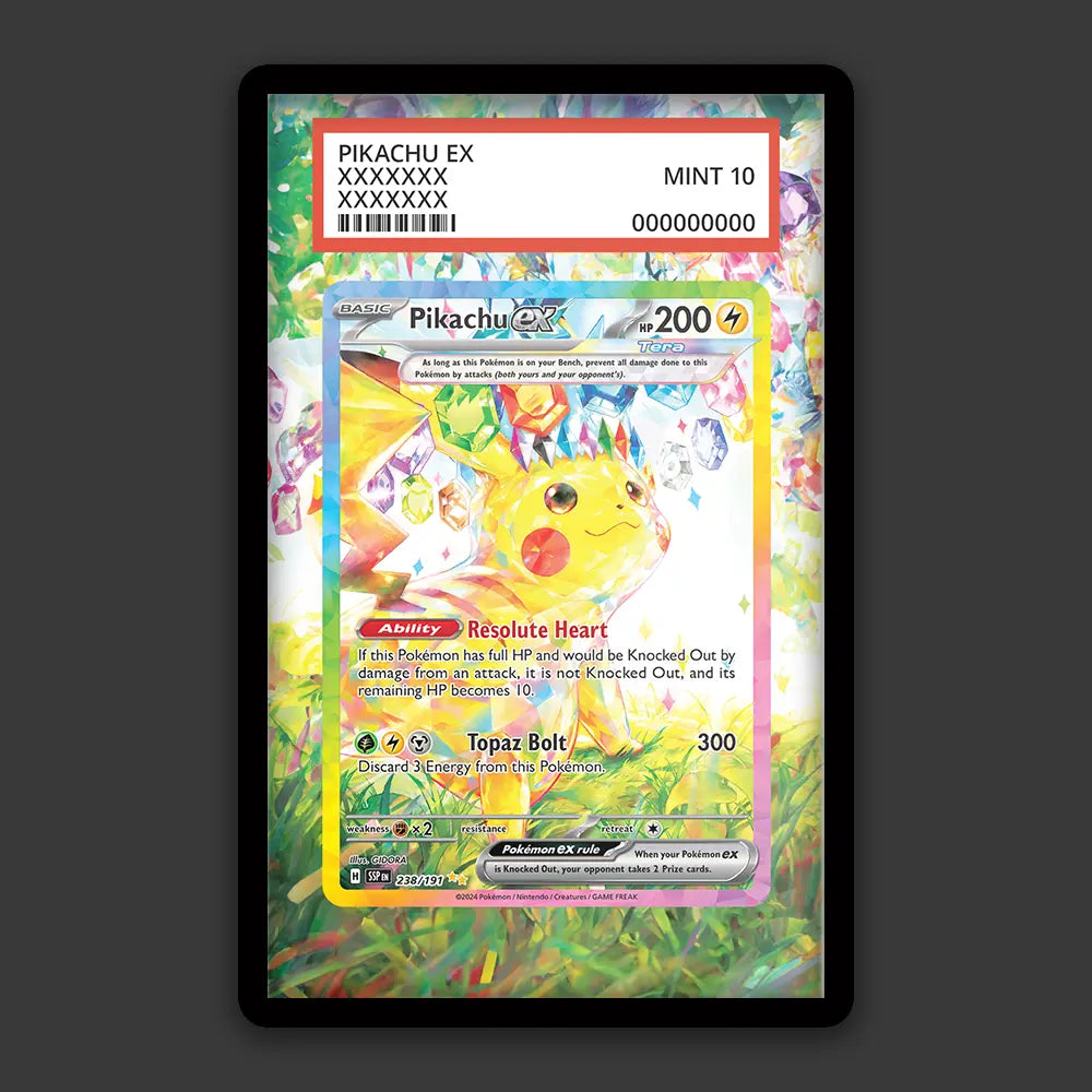 Pikachu EX - PSA Graded Display