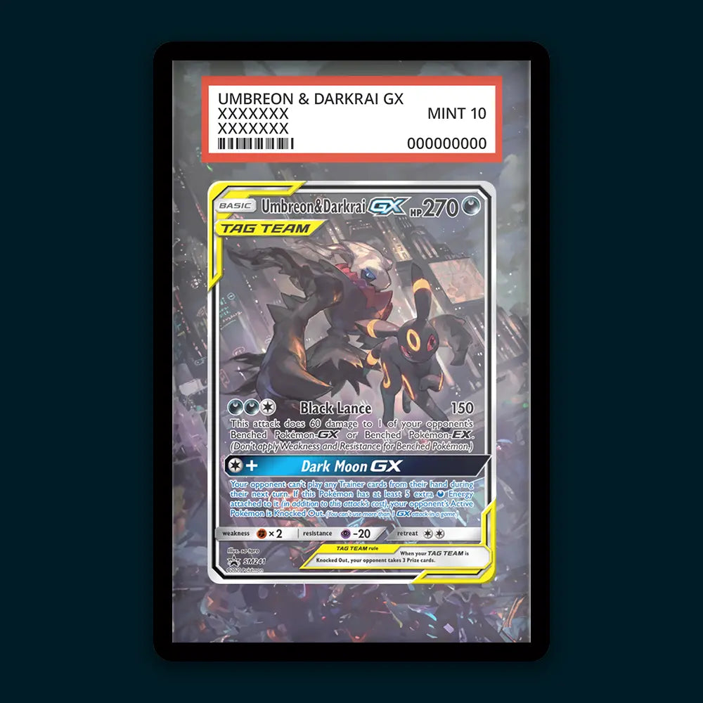 Umbreon & Darkrai GX - PSA Graded Display