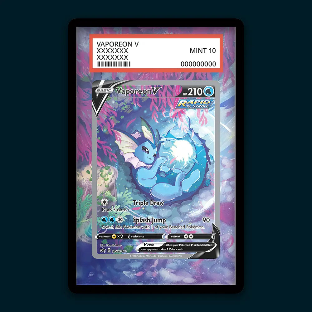 Vaporeon V - PSA Graded Display