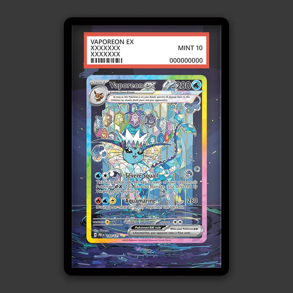 Vaporeon EX - PSA Graded Display