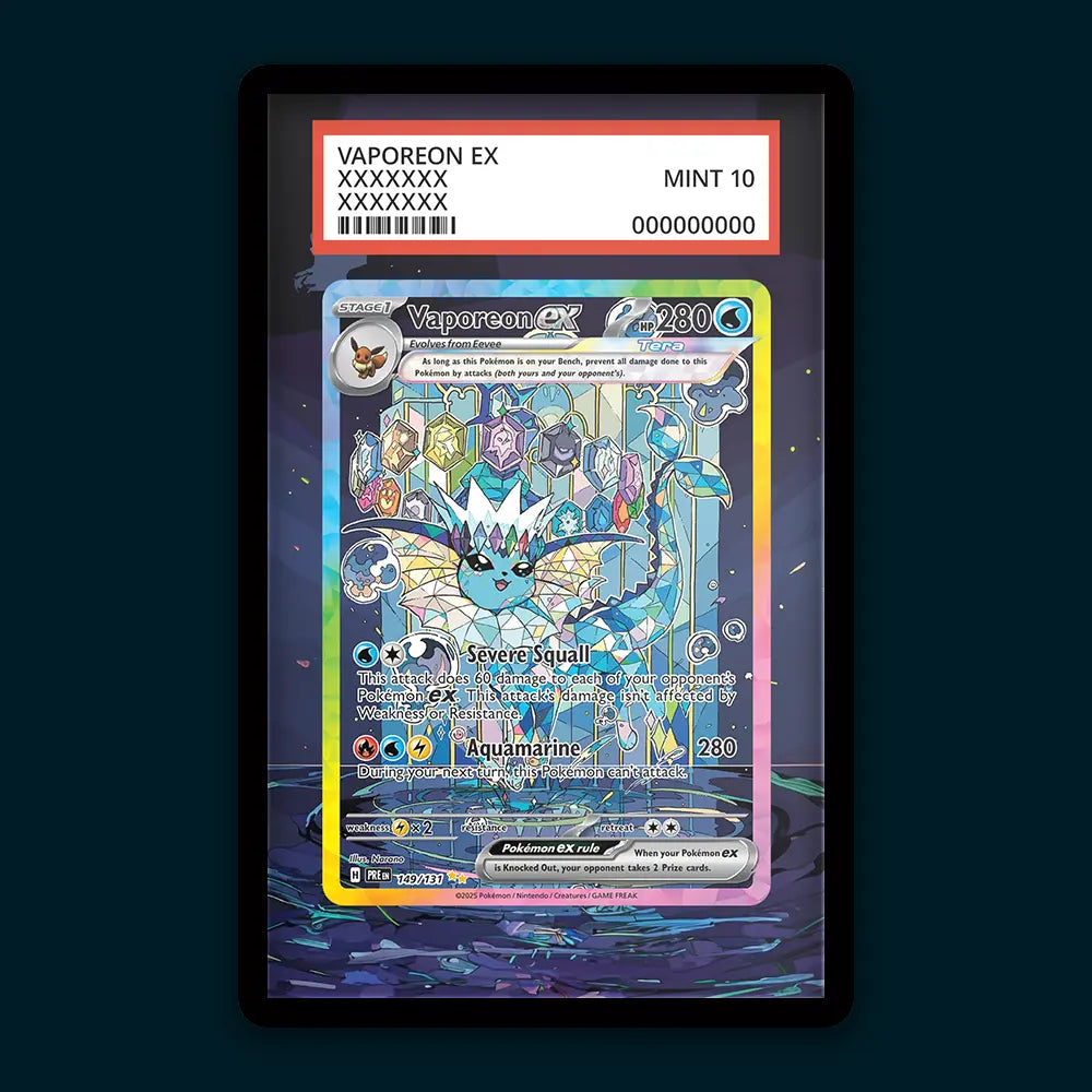 Vaporeon EX - PSA Graded Display