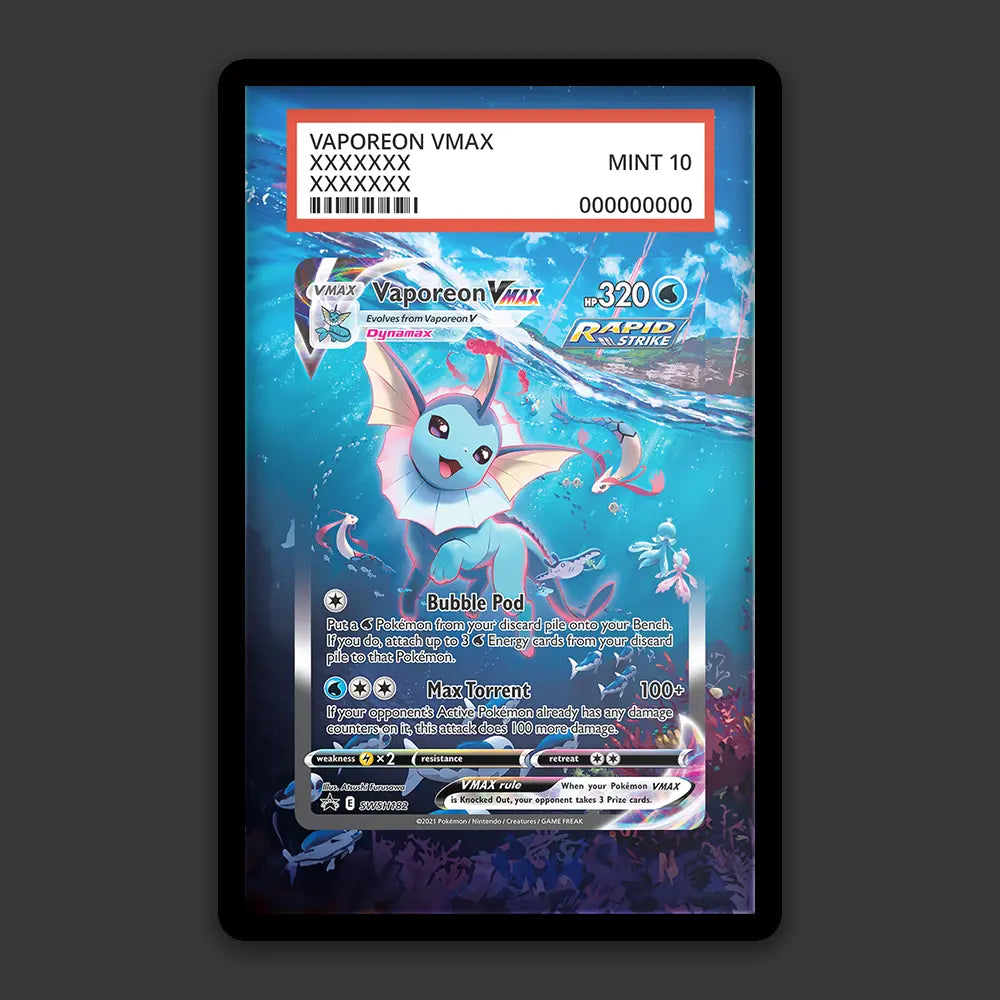 Vaporeon VMAX - PSA Graded Display