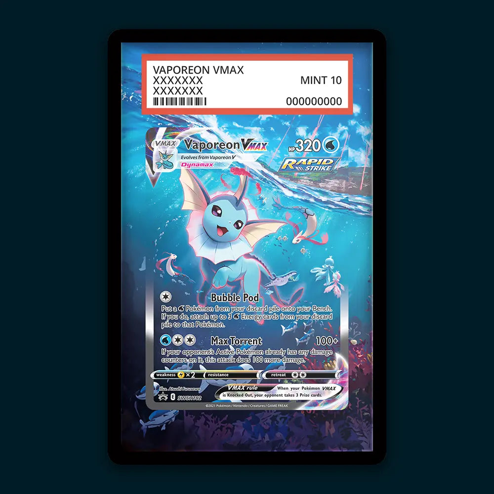 Vaporeon VMAX - PSA Graded Display