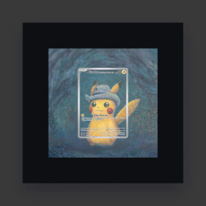 Pikachu with Grey Felt Hat - 20x20cm Painting
